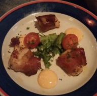 Scallops wrapped in Spanish Ham